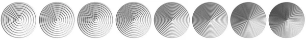 Converging Radial Circular Lines Element Stock Vector Illustration Clip Art — Stockový vektor
