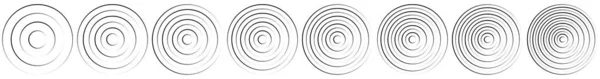 Converging Radial Circular Lines Element Stock Vector Illustration Clip Art — 스톡 벡터