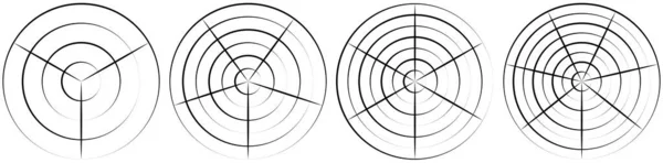Converging Radial Circular Lines Element Stock Vector Illustration Clip Art — Stock Vector