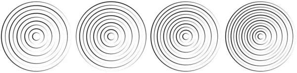 Konvergerande Radiella Cirkulära Linjer Element Stock Vektor Illustration Klipp Art — Stock vektor