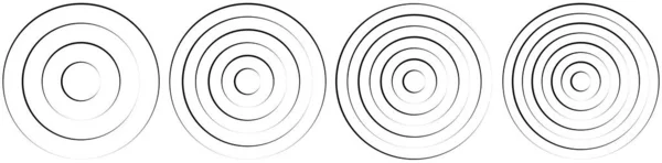 Converging Radial Circular Lines Element Stock Vector Illustration Clip Art — Stock vektor