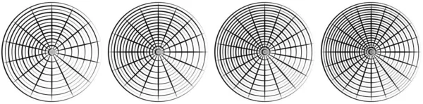 Elemento Líneas Circulares Radiales Convergentes Ilustración Vector Stock Gráficos Clip — Vector de stock