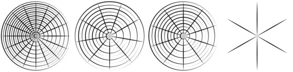 Converging Radial Circular Lines Element Stock Vector Illustration Clip Art —  Vetores de Stock