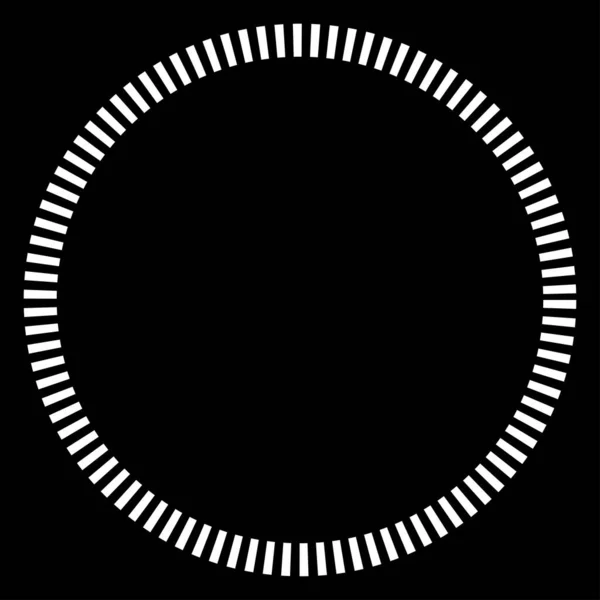 Élément Cercle Géométrique Avec Lignes Pointillées Élément Radial Rayonnant Illustration — Image vectorielle