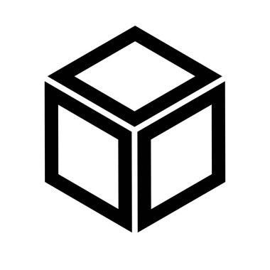 Isometric küp elementi, simge. Kübist soyut 3D şekil. Stock vektör illüstrasyonu, klip- art grafikleri