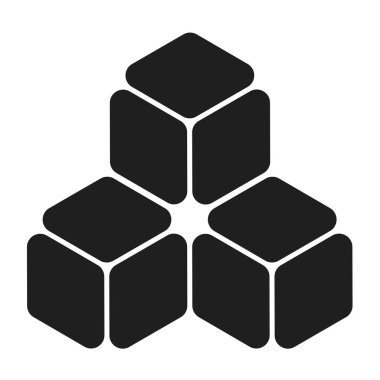 Isometric küp elementi, simge. Kübist soyut 3D şekil. Stock vektör illüstrasyonu, klip- art grafikleri