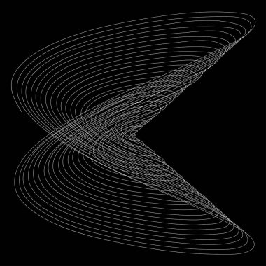 Abstract line art drawing element
