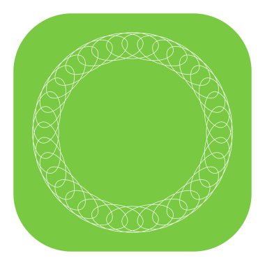 Çember yarıçap motifi, mandala illüstrasyon ögesi