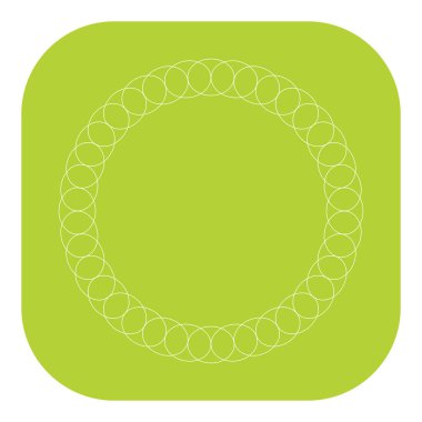 Çember yarıçap motifi, mandala illüstrasyon ögesi