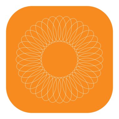 Çember yarıçap motifi, mandala illüstrasyon ögesi