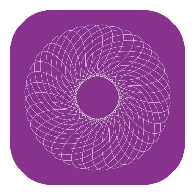 Çember yarıçap motifi, mandala illüstrasyon ögesi