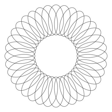 Çember yarıçap motifi, mandala illüstrasyon ögesi