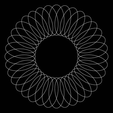 Çember yarıçap motifi, mandala illüstrasyon ögesi