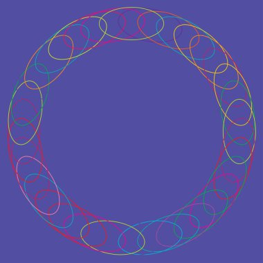 Çember yarıçap motifi, mandala illüstrasyon ögesi