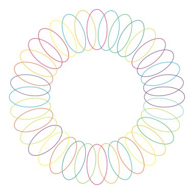 Çember yarıçap motifi, mandala illüstrasyon ögesi