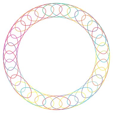 Çember yarıçap motifi, mandala illüstrasyon ögesi