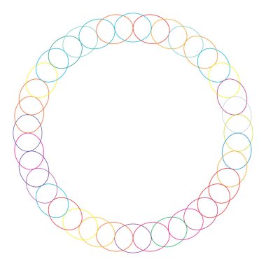 Çember yarıçap motifi, mandala illüstrasyon ögesi