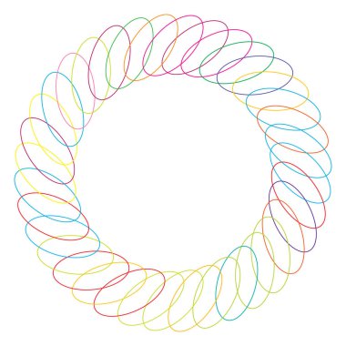 Çember yarıçap motifi, mandala illüstrasyon ögesi