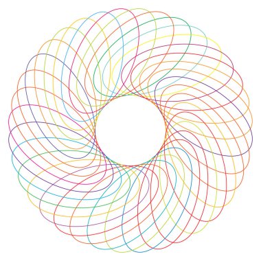 Çember yarıçap motifi, mandala illüstrasyon ögesi