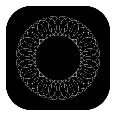 Çember yarıçap motifi, mandala illüstrasyon ögesi