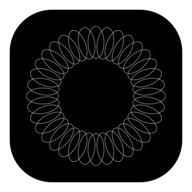 Çember yarıçap motifi, mandala illüstrasyon ögesi