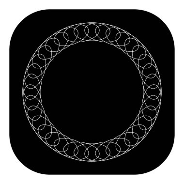 Çember yarıçap motifi, mandala illüstrasyon ögesi