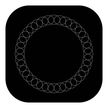 Çember yarıçap motifi, mandala illüstrasyon ögesi