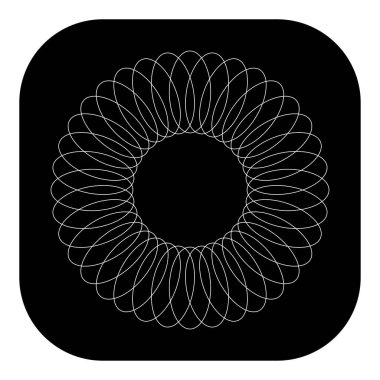 Çember yarıçap motifi, mandala illüstrasyon ögesi