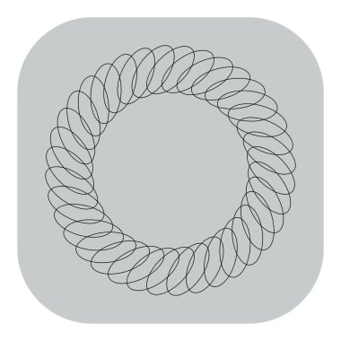 Çember yarıçap motifi, mandala illüstrasyon ögesi