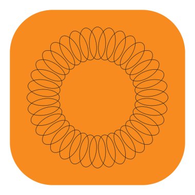 Çember yarıçap motifi, mandala illüstrasyon ögesi