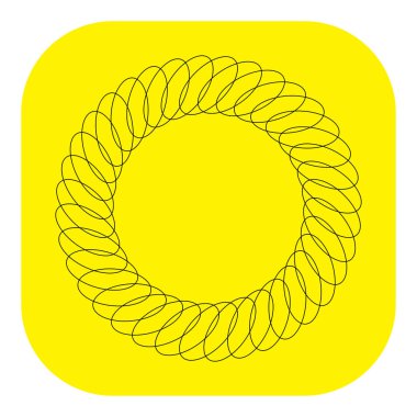 Çember yarıçap motifi, mandala illüstrasyon ögesi