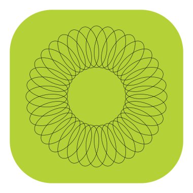 Çember yarıçap motifi, mandala illüstrasyon ögesi