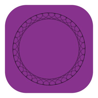 Çember yarıçap motifi, mandala illüstrasyon ögesi