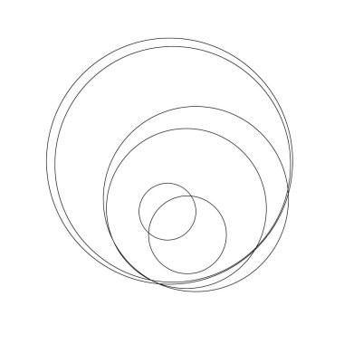 Rastgele daireler, dairesel halkalar geometrik tasarım ögesi