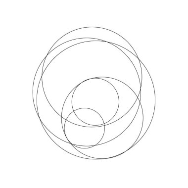 Rastgele daireler, dairesel halkalar geometrik tasarım ögesi