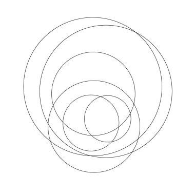 Rastgele daireler, dairesel halkalar geometrik tasarım ögesi