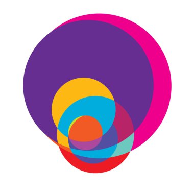 Rastgele daireler, dairesel halkalar geometrik tasarım ögesi