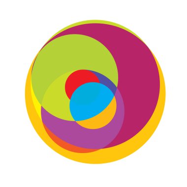 Rastgele daireler, dairesel halkalar geometrik tasarım ögesi