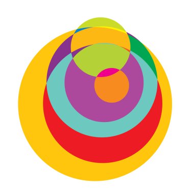 Rastgele daireler, dairesel halkalar geometrik tasarım ögesi