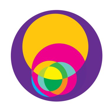 Rastgele daireler, dairesel halkalar geometrik tasarım ögesi