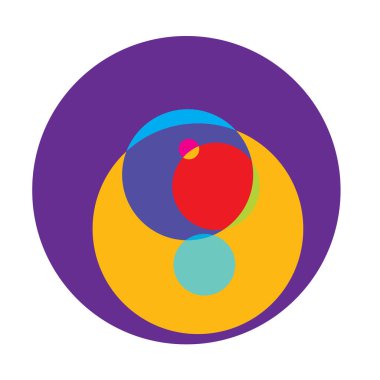 Rastgele daireler, dairesel halkalar geometrik tasarım ögesi