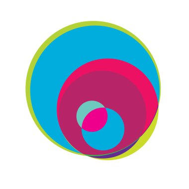 Rastgele daireler, dairesel halkalar geometrik tasarım ögesi