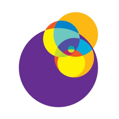 Rastgele daireler, dairesel halkalar geometrik tasarım ögesi