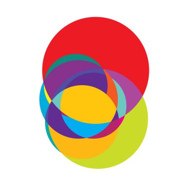 Rastgele daireler, dairesel halkalar geometrik tasarım ögesi