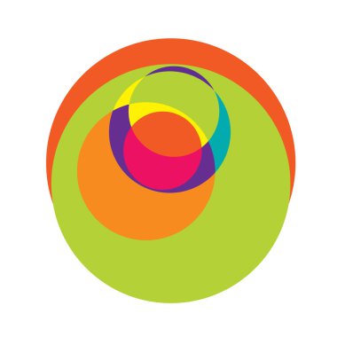 Rastgele daireler, dairesel halkalar geometrik tasarım ögesi