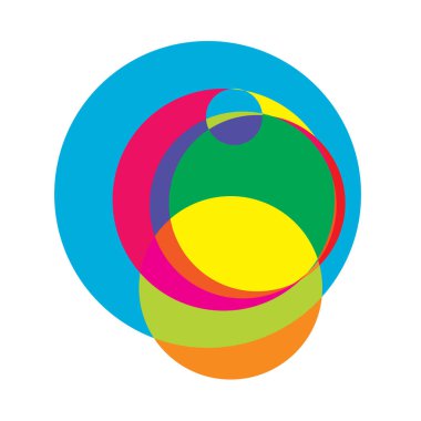 Rastgele daireler, dairesel halkalar geometrik tasarım ögesi