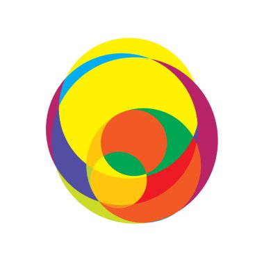 Rastgele daireler, dairesel halkalar geometrik tasarım ögesi