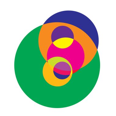 Rastgele daireler, dairesel halkalar geometrik tasarım ögesi