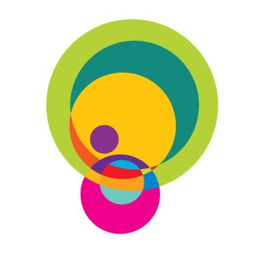 Rastgele daireler, dairesel halkalar geometrik tasarım ögesi