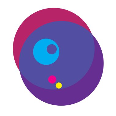 Rastgele daireler, dairesel halkalar geometrik tasarım ögesi